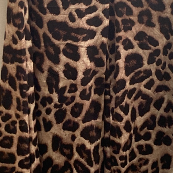Leopard print wide leg fashion pants sz L US8/10 - Picture 2 of 6